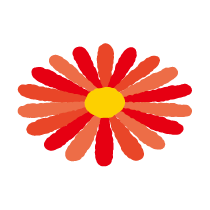 赤い花のイラスト