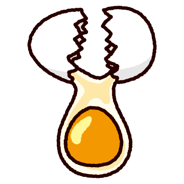 卵を割るイラスト（2カット） - イラストくん
