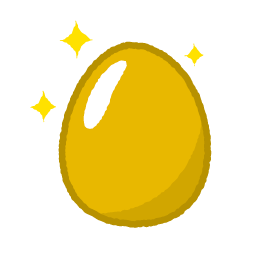 金の卵のイラスト（2カット）
