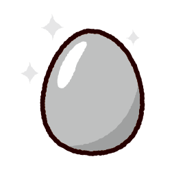 銀の卵のイラスト