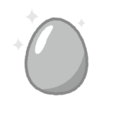 銀の卵のイラスト