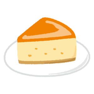 スフレチーズケーキのイラスト