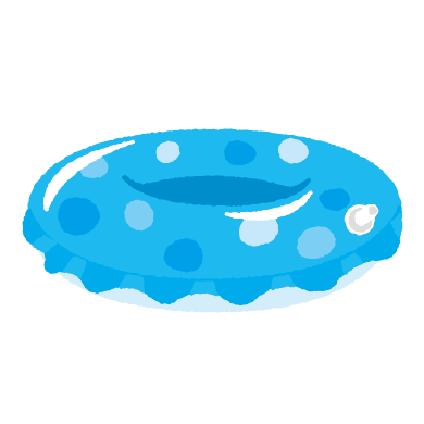 浮き輪のイラスト 8カット イラストくん