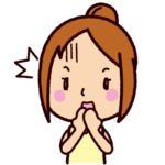 驚くイラスト（女性）（2カット）