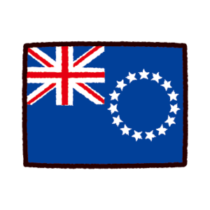 国旗のイラスト（クック諸島）