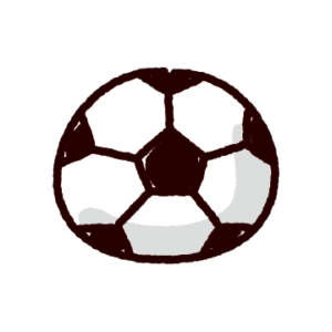 かわいいサッカーボールのイラスト（ボール）