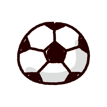 かわいいサッカーボールのイラスト（ボール）