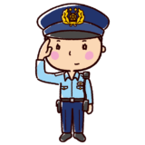 警察官のイラスト（男性・夏服）