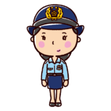 警察官のイラスト（女性・夏服）