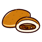 パンのイラスト（カレーパン）