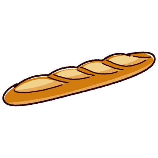 パンのイラスト（フランスパン）
