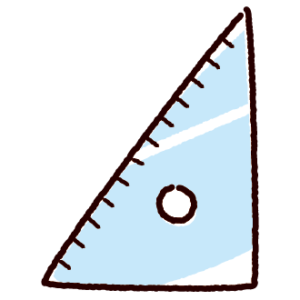 文房具のイラスト（三角定規）