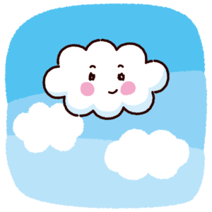 天気のイラスト 雲 晴れ 2カット イラストくん