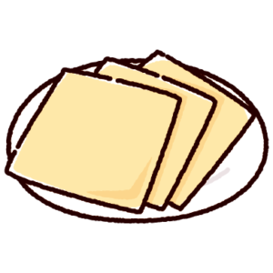 チーズのイラスト（スライス）