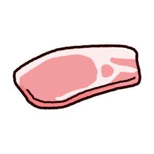 豚肉のイラスト（ロース）