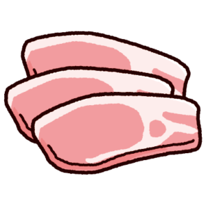 豚肉のイラスト（ロース）