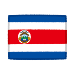 国旗のイラスト（コスタリカ）（4カット）