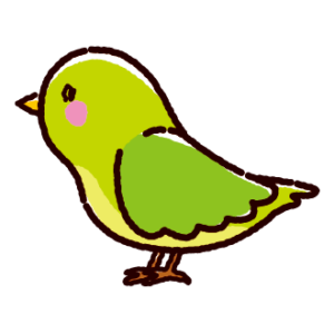 緑色の鳥のイラスト