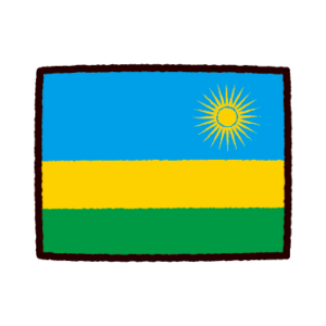 国旗のイラスト（ルワンダ共和国）