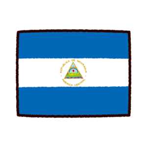国旗のイラスト（ニカラグア共和国）