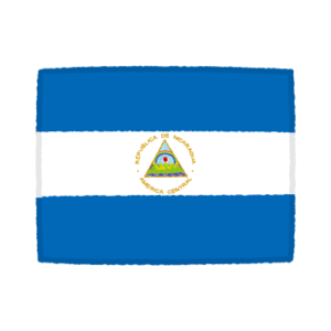 国旗のイラスト（ニカラグア共和国）
