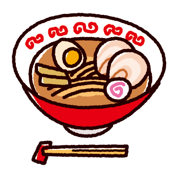 乾麺のイラスト ラーメン 2カット イラストくん