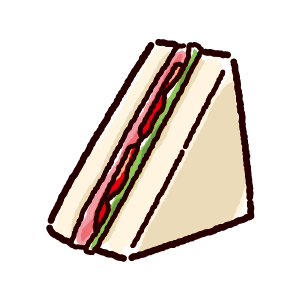 サンドイッチのイラスト（ハムサンド）