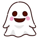 シーツのおばけのイラスト（ハロウィン）（4カット）