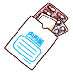内用薬袋のイラスト（くすり袋）（2カット）