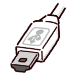 USB端子のイラスト（Mini・コネクタ）（2カット・3カラー）