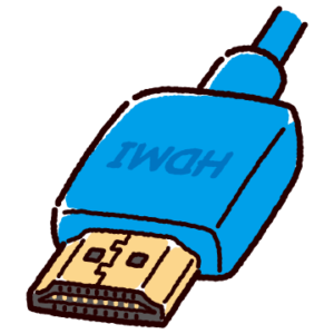 HDMI端子のイラスト（コネクタ）青