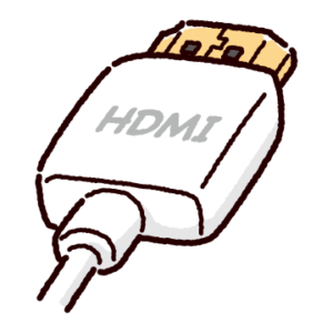 HDMI端子のイラスト（コネクタ）白