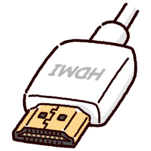 HDMI端子のイラスト（コネクタ）白