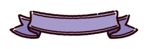 リボンのイラスト（紫）
