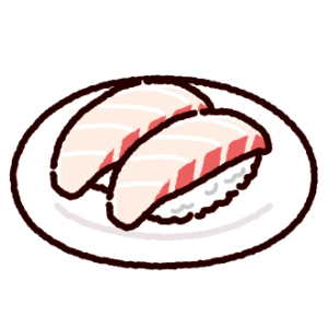 お寿司のイラスト（鯛）