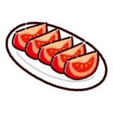 カットトマトのイラスト