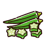 オクラのイラスト（2カット）