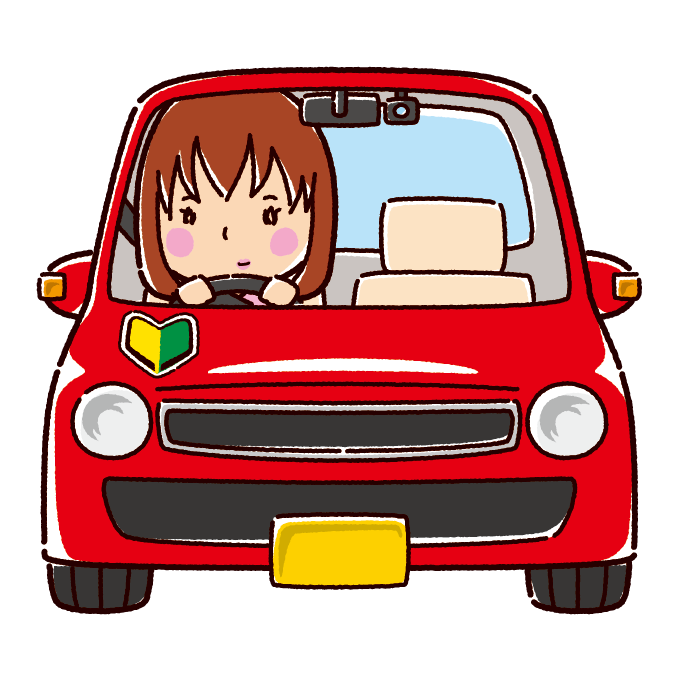 車 イラスト 正面 人