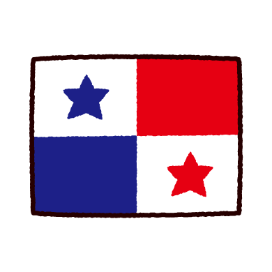 国旗のイラスト パナマ共和国 2カット イラストくん