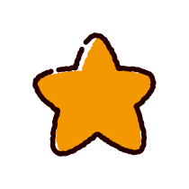 オレンジの星のイラスト