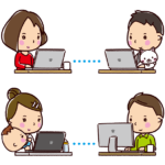 テレワークのイラスト（2カット）