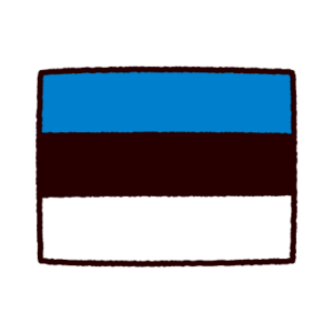 国旗のイラスト（エストニア共和国）