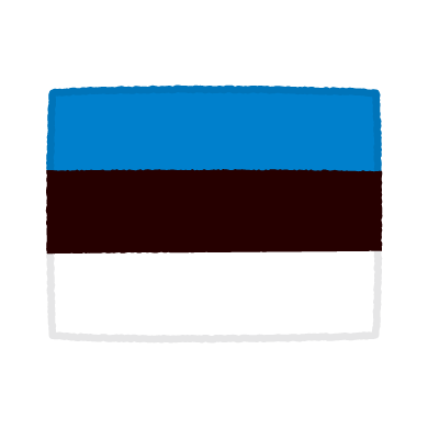 国旗のイラスト（エストニア共和国）（2カット）