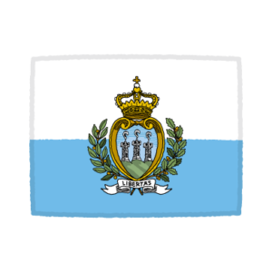 国旗のイラスト（サンマリノ共和国）