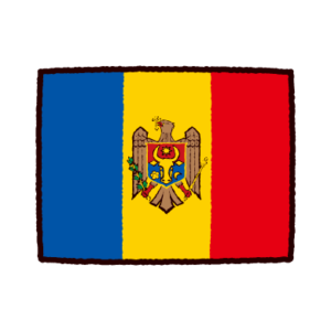 国旗のイラスト（モルドバ共和国）
