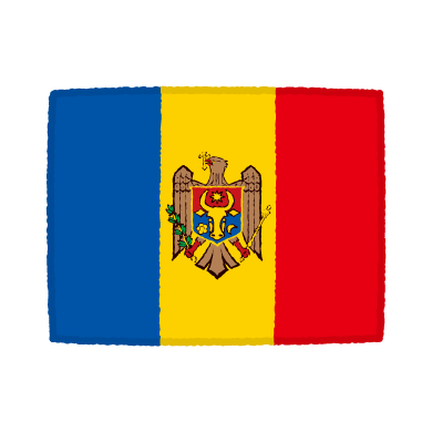 国旗のイラスト（モルドバ共和国）（2カット）