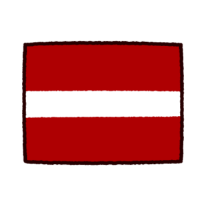 国旗のイラスト（ラトビア共和国）