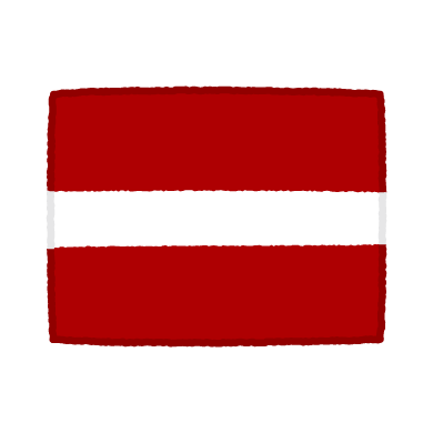国旗のイラスト（ラトビア共和国）（2カット）