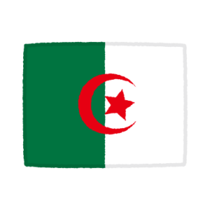国旗のイラスト（アルジェリア民主人民共和国）