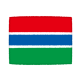 国旗のイラスト（ガンビア共和国）